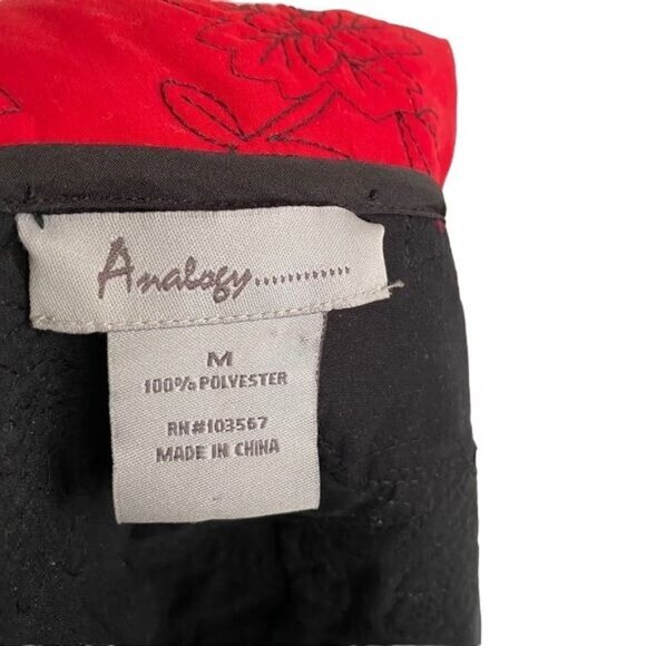 Vintage Analogy Embroidered Quilted Snap Button Down Coat Soft Shell Jacket Size - Picture 2 of 10